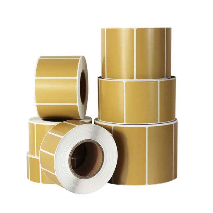 Kraft Paper Adhesive Thermal Label 100 80 70 60 40 50 30mm Thermal Transfer Ribbon Printer Sticker Waterproof Printing Supplies