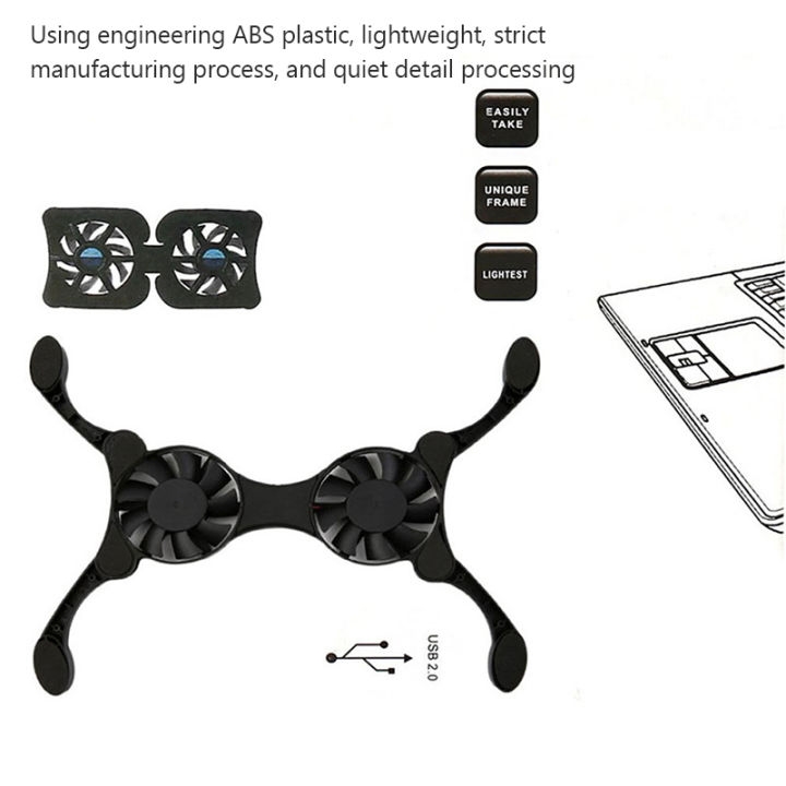 Rotatable%20USB%20Fan%20Cooling%20Pad%202%20Fans%20Cooler%20Notebook%20Cooler%20Computer%20Laptop%20Stand%20USB%20Fan%20for%207-15%20PC%20Laptop%20PC%20Computer%20-%20Image%205