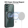 For Samsung Galaxy S22 Plus 5G Mobile Cover MagSafe Compatible Shockproof Transparent Slim Fit Wireless Charging supported Frosted Border Phone Back Case Mobile Cover. 