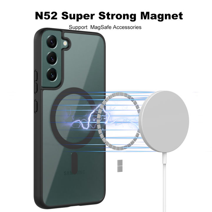 For%20Samsung%20Galaxy%20S22%20Plus%205G%20Mobile%20Cover%20MagSafe%20Compatible%20Shockproof%20Transparent%20Slim%20Fit%20Wireless%20Charging%20supported%20Frosted%20Border%20Phone%20Back%20Case%20Mobile%20Cover-EGL%20-%20Image%205