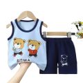 Boys summer megi cartoon dress colorful set.