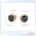Simple Green Crystal OL Style Rose Gold Color Stud Earrings Colorful Gift For Women and Men Top Quality ZYE633. 