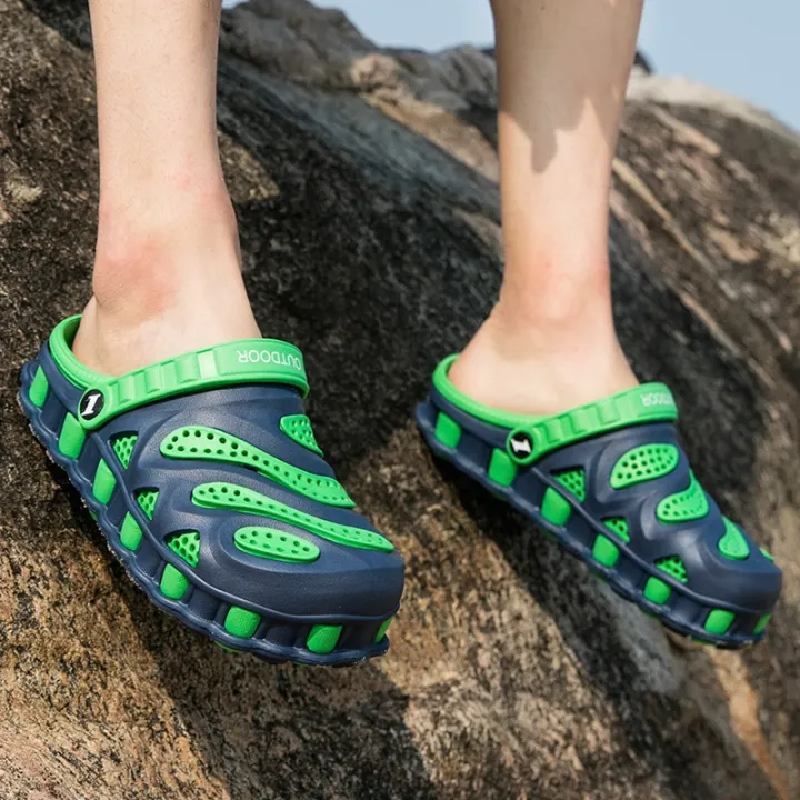 2021%20Summer%20Green%20Men%20Clogs%20Sandals%20Big%20Size%2046%20Hollow%20Beach%20Men's%20Garden%20Shoes%20Comfort%20Lightweight%20Flip%20Flops%20For%20Men%20sandalia%20-%20Image%204