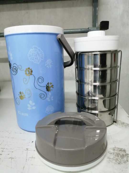 Kiam%20Monalisa%20Steel%20Hot%20Tiffin%20Carrier%206%20BATI%20Lunch%20Pot%20(5%20SS%20Pot%20and%201%20Plastic%20Pot)%20-%20Image%203