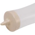 2X Squeeze Bottle Kitchen Accessories Gravy Boat Plastic Sauce Vinegar Oil Ketchup Gravy Dispenser Beige + Transparent.