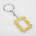 TV Show Friends Gold Photo Frame Logo Keychain Car Pendants Keyring High Quality Enamel For Best Friend Key Chain Accessories. 