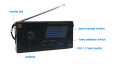 FM TV MW SW 10-Band Radio World Receiver Black. 
