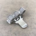 Stainless Steel Pen Holder Single/Double/Triple Hole Metal Spring Pen Holder With Pocket Clip for Home Office pluma titulares. 