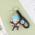1pcs Action One Piece Keychain 3D PVC Luffy Zoro Sanji Figure Model Toys Bag Pendant One Piec Anime Figure Key Outlier Aeuinv.