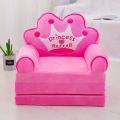 Pink Princess Foldable Plush Sofa Bed For Children Sleep and Play time for kids.