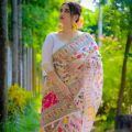 Puja Special Trendy Screen Print Saree For Women.