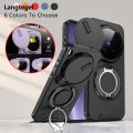 Langtegei Casing For Vivo X300 Pro VivoX300 Pro VivoX300Pro X300Pro 5G Sliding Window Ring Phone Case Bracket Shockproof Lens Protection Stand Holder Hard Back Cover. 