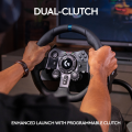 Logitech G923 Racing Wheel and Pedals, TRUEFORCE Feedback, Responsive Driving Design, Dual Clutch Launch Control, Genuine Leather Steering Wheel Cover, for PS5, PS4, PC, Mac - Black. 