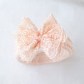I Love Dad Princess Lace Headband For Girls Sweet Bowknot Pearls Elastic Hairband Headwrap Turban for Kids Soft Baby Headwear Accessories. 