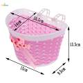 2x Girls Bike Front Basket Kids Detachable Shopping Holder Handlebar Decor. 