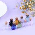2Pcs Mini Glass Bottles Wishing Bottle with Corks Tiny Jars Vials Storage Bottle.