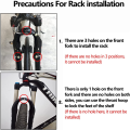 ZOROOM Bicycle Front Rack, Aluminum Alloy Luggage Touring Carrier Racks 15KG Capacity Mountain Road Bike Pannier Rack.
