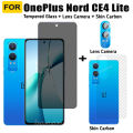 OnePlus Nord CE4 Lite Anti-Spy Tempered Glass for OnePlus Nord CE3 Lite Nothing Phone 2A Phone 1 Phone 2 Privacy Screen Protector 3 in 1 Carbon Fiber Film and Camera Protector.