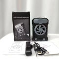 1PC Portable multifunctional waist fan 10000mAh mobile power outdoor cyclone hanging neck small fan(USB Charging).