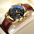 New Luxury Leather Waterproof Quartz Fashion Watch for Men. 