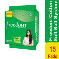 Freedom Sanitary Napkin Belt System - 15 pads. 