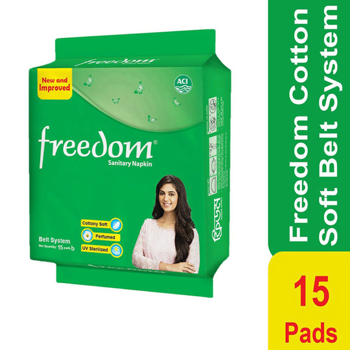 Freedom Sanitary Napkin Belt System - 15 pads