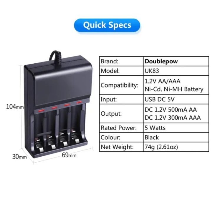 READY%20RE83%20Charger%20and%20AAA%20Ni-Mh%20Battery%201.2V%20900mAh%20LSD%20AAA%20NiMh%20Rechargeable%20Battery-%20RE83+%204pcs%20AAA%20900mAh%20-%20Image%205