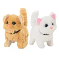 Electric Plush Cat Cognitive Ability Interactive Ability Fine Workmanship Barking Walking Electric Cat Plush Toys for Kids. 