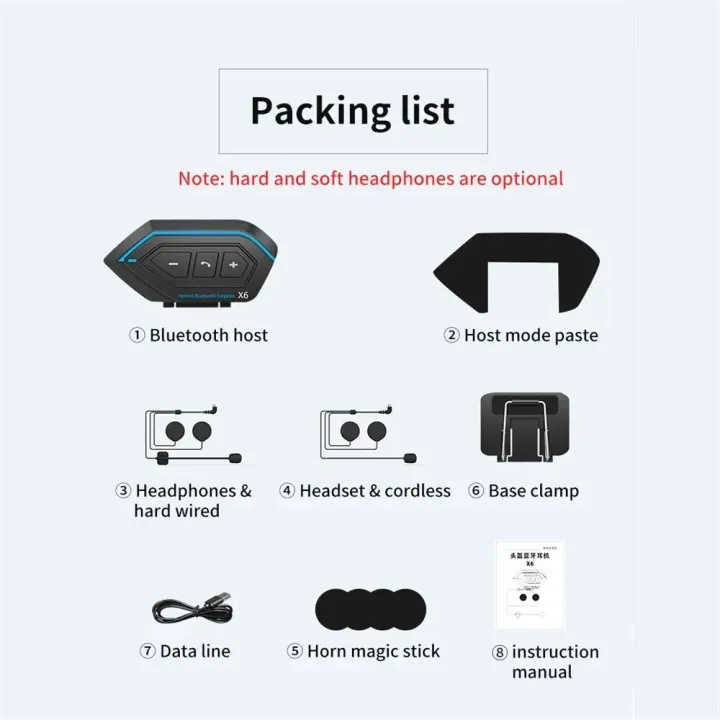 Stereo%20X6%20Helmet%20Headset%20Bluetooth%205.0%20Motorcycle%20Earphones%20Wireless%20Speaker%20Headphone%20Handsfree%20Call%20Music%20Play%20800mAh%20-%20Image%202