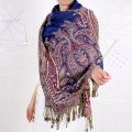 Bohemian Style Cashew Jacquard Scarf Women Winter Warm Pashmina Long Soft Shawls and Wraps Ladies Ethnic Beach Travel Scarves.