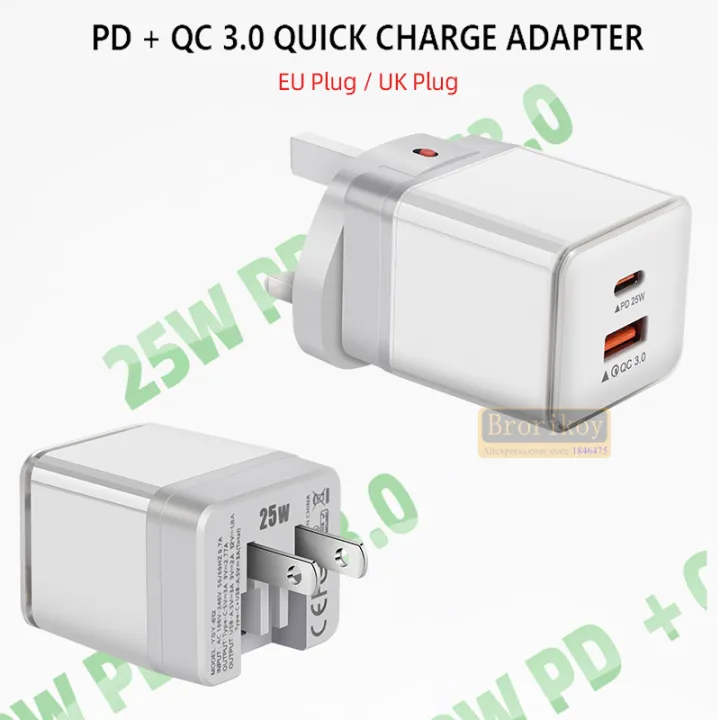 PD%2025W%20USB%20Charger%20Quick%20Charge%203.0%20Type%20C%20Wall%20Phone%20Charger%20For%20iPhone%20Xiaomi%20Samgsung%20PD%20US%20UK%20Plug%20USB%20C%20Fast%20Power%20Adapter%20-%20Image%202