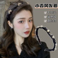 Retro Diamonds Eight-Pointed Stars Pearl Square Knotted Hair Hoop Niche Mori Style Headband Temperament Entry Lux High-Grade Hair Accessories for Women. 