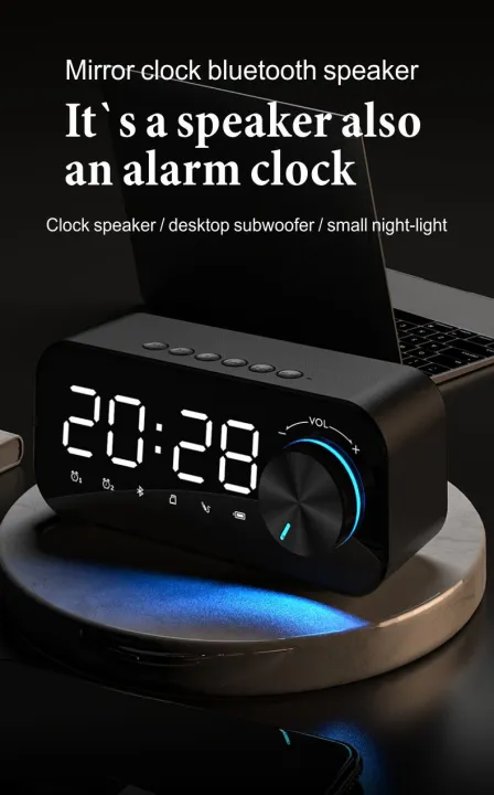 ZXL-B126%20Subwoofer%20Mini%20Bluetooth%20Speaker/Mirror%20Dual%20Alarm%20Clock%20Digital%20Display%20LED%20Wireless%20Subwoofer%20Music%20Player%20-%20Image%207