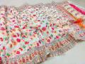 Fashionable Trendy Half Silk Afsan Print Saree for Women Without Blouse Piece- Multicolor- Suitable for All Season and Occasions- Perfect Casual Wear. 