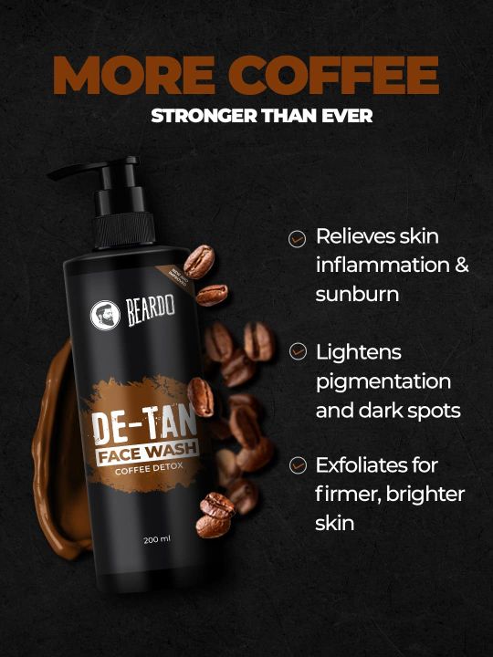 BEARDO%20DeTan%20Face%20Wash%20for%20Men,%20200ml%20%7C%20Coffee%20Facewash,%20Aloe%20Vera,%20Vitamin%20E%20%7C%20Helps%20to%20Reduce%20Tan%20%7C%20Exfoliates%20&%20Hydrates%20for%20Smooth%20&%20Oil%20Free%20Skin%20Visit%20the%20BEARDO%20Store%20-%20Image%204