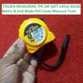 TOLSEN MEASURING TPE 5M 16FT 19mm 36126 Metric & Inch Blade PVC Cover Measure Tools Tape Pocket Locking Measuring Tape Belt Clip. 