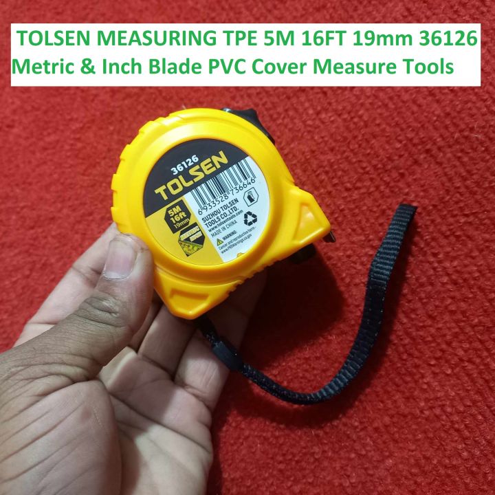 TOLSEN%20MEASURING%20TPE%205M%2016FT%2019mm%2036126%20Metric%20&%20Inch%20Blade%20PVC%20Cover%20Measure%20Tools%20Tape%20Pocket%20Locking%20Measuring%20Tape%20Belt%20Clip%20-%20Image%204