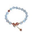 Chinese Cat Eye Stone Beaded Bracelets for Women Crystal Stone Flower Charm Bracelet Strawberry Crystal Bead BraceletJewelry.