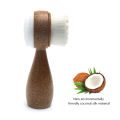 Coconut Shred Handle Face Cleansing Brush Double-Sided Facial Cleanser Blackhead Removal Pore Cleaner Exfoliator Scrub Brush. 