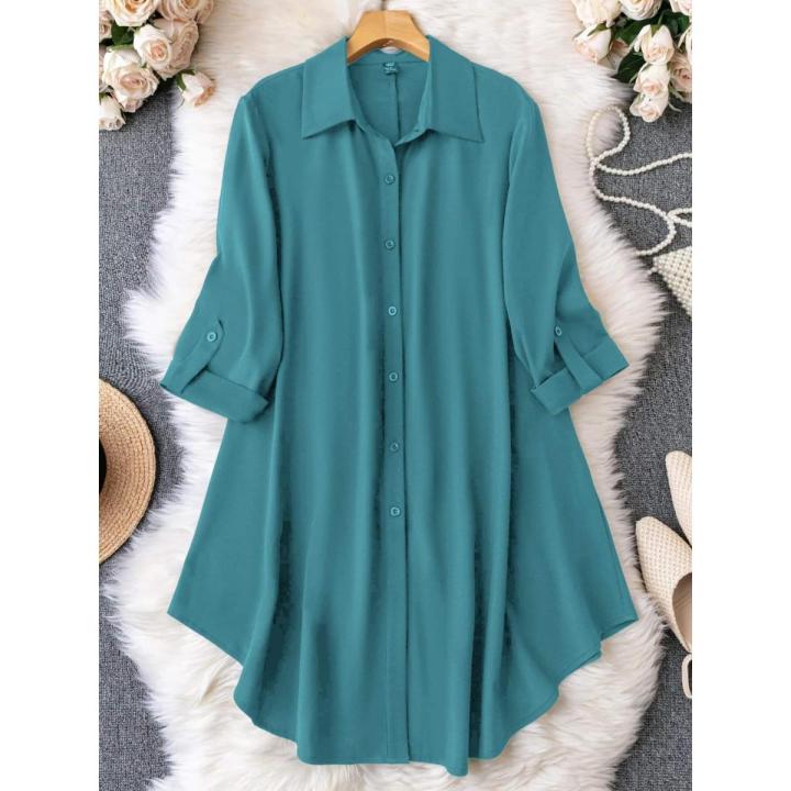 Ladies Western Fashion: Sea Green Color Long Shirt in Cherry Georgette Style - Elevate Your Wardrobe with This Kurti Dress | Daraz.com.bd Ladies Western Fashion: Sea Green Color Long Shirt in Cherry Georgette Style - Elevate Your Wardrobe with This Kurti Dress | Daraz.com.bd