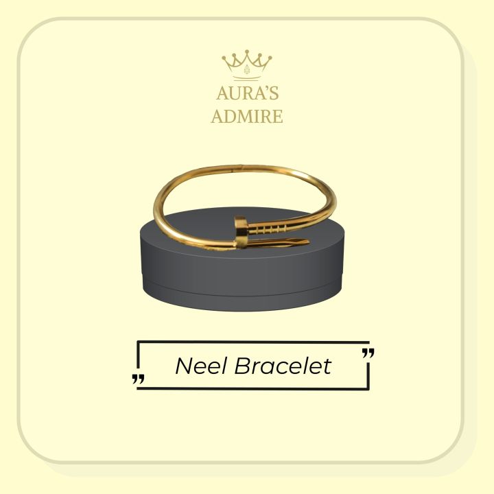 Stainless Steel Golden Plated Cuff Bracelets Bangles Premium Qualityfor Women Fashion Jewelry Bohemian Stylish Classic. - Breslet For men