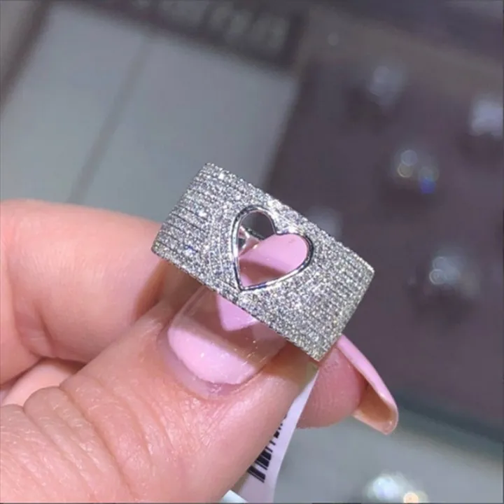 Cute%20Heart%20Big%20Band%20Ring%20with%20Bling%20Zircon%20Stone%20for%20Women%20Wedding%20Engagement%20Fashion%20Jewelry%20-%20Image%202