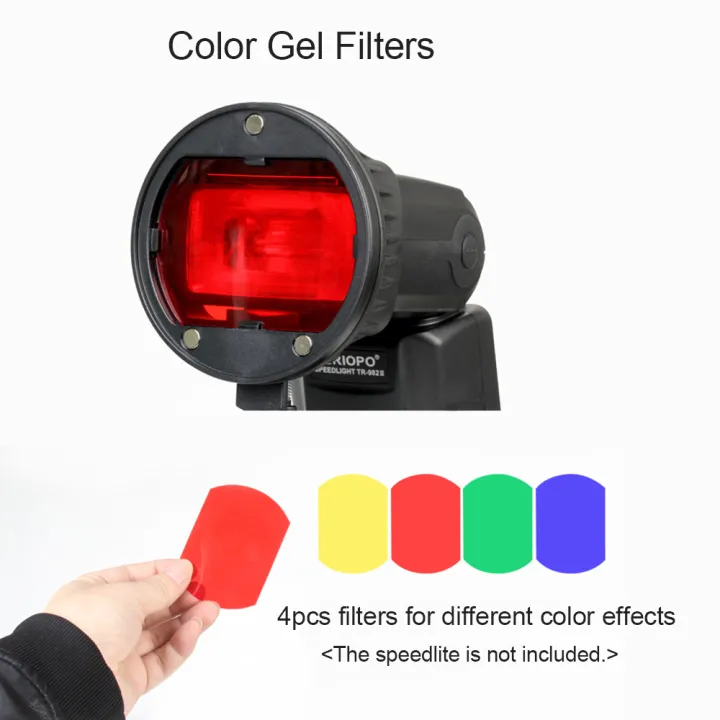 TRIOPO%20Speedlite%20Flash%20Light%20Modifier%20Accessories%20Kit%20with%20Magnetic%20Universal%20Mount%20Adapter%20+%20Diffuser%20Ball%20+%20Grid%20Reflector%20-%20Image%204