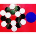 Carrom Coin with Striker (9 White & 9 Black & 1 Striker) Multicolor.