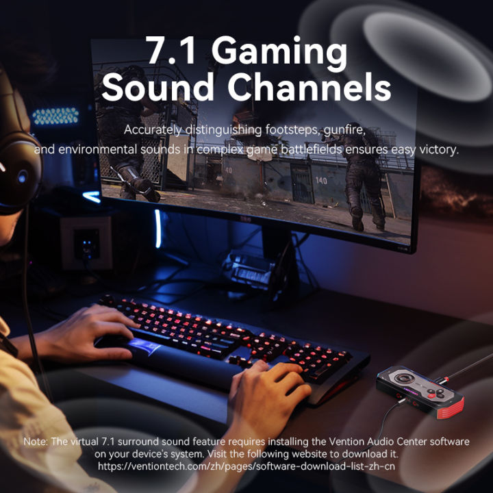 Vention%20Gaming%20USB%20Sound%20Card%20External%20Audio%20Amplifier%20with%20Volume%20Control%20Versatile%20Audio%20for%20PC%20Laptop%20PS4%20PS5%20Earphone%20Headset%20Desktop%20Microphone%20Soundcard%20Adapter%20-%20Image%203