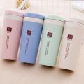 JEAYE Plastic Portable Environmental Double-Layer Coffee Cup Leak-proof Thermal Mug Thermos Bottle Tea Water Bottle Travel Mug.
