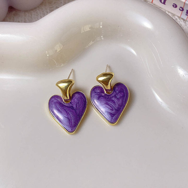 Super%20fairy%20purple%20stud%20earrings%20clip%20women's%202024%20new%20light%20luxury%20niche%20lavender%20earrings%20temperament%20and%20versatile%20earrings%20-%20Image%208