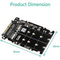 2 In 1 M.2 NVMe SATA U2 M.2 NVME SSD Key M Key B SSD To U.2 SFF-8639 Adapter PCIe M2 Converter Desktop Computer Parts. 