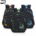 school backpack for teenage boys elementary school bags 6-12 years old boys waterproof book bag student backbag kids satchel.