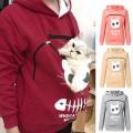Pet Carrier Thicken Shirts Cats Lovers Hoodie Kangaroo Dog Pet Paw Pullovers Cuddle Pouch Sweatshirt Pocket Animal Ear Hooded Superman. 